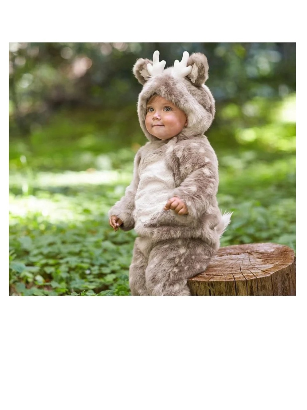 Pottery Barn Kids Baby Faux Fur Deer One-Piece Snowsuit size 12-24 months - Picture 3 of 8